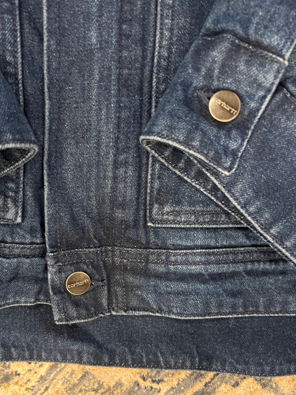 Carhartt Blue Denim Sherpa-Lined Jacket - Picture 9 of 9